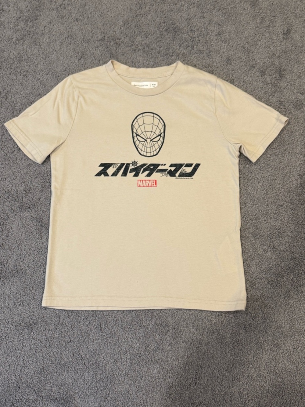 abercrombie kids Beige Marvel Spider-Man Graphic Tee (Japanese)